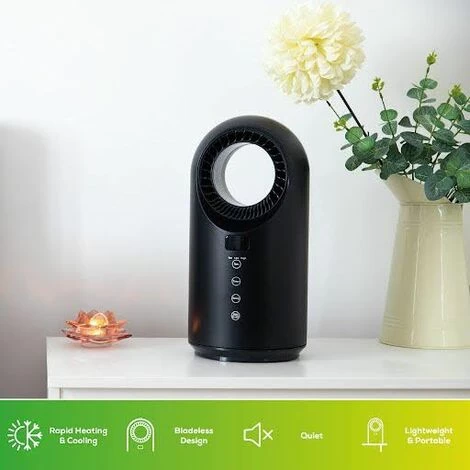 TCP Smart Wifi Heater & Cooling Bladeless Portable Fan 1500W Black Oscillating - Image 4