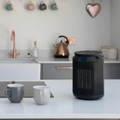 TCP Smart WiFi Heater & Cooling Portable Fan 2000W Black Oscillating Timer