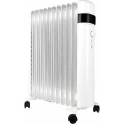 TCP Smart WiFi Portable Free-Standing Oil 11 Finned Electric Radiator 2500W - White