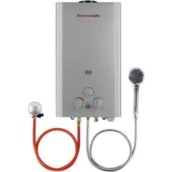 Gas Water Heater, 12L Instant Outdoor LPG Water Heater, Portable Tankless Propane Gas Boiler, Thermomate BE318S