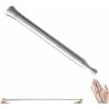 HXA029 Bellows Pocket Fire Tube Pocket Stainless Steel Telescopic Campfire Tool For Camping Travel Survival Outdoor Fireplace, Silver, 19.5x5x1.7cm