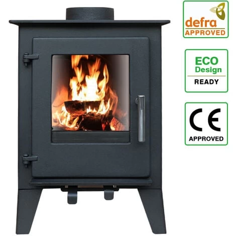 5KW Multifuel Stove Log Burner Heating Fireplace Defra Approved Eco Design