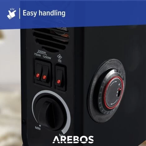 AREBOS Portable Convector 2000 W Heater Electric Heater - Image 4