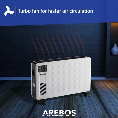AREBOS Portable Convector 2300 W Heater Electric Heater White - Image 5