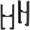 Warmehaus Traditional Radiator Floor Mounting Legs 2PC Set 3 Column Black