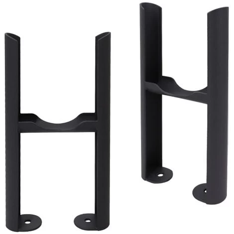 Warmehaus Traditional Radiator Floor Mounting Legs 2PC Set 3 Column Black