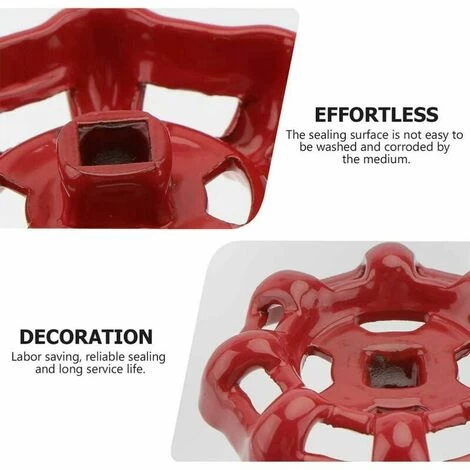 1 Pcs Faucet Handle Gate Valve Red Valve Handwheel Valve Replacement Faucet Handle Valve For Faucet - Image 4