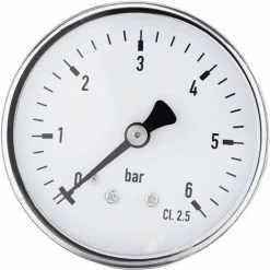 0-6 Bar 1/4" NPT Thread Pressure Gauge For Water Liquid Fuel Oil Air High Precision Pressure Gauge