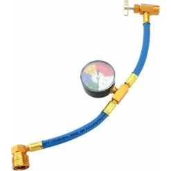 R134A Air Conditioning Refrigerant Charge Hose With Pressure Gauge For Car (1/2 Thread For America And Europe)