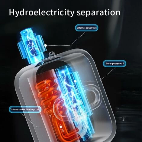 Electric Water Heater For Shower 3.5kw Led Digital Display Mini Instant 110v Hot Waterproof,EU - Image 4