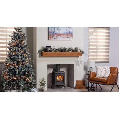 Gazco Huntingdon 20 Gas Stove, Matt Ivory, Tracery Door, Conventional Flue, Natural Gas - Image 2