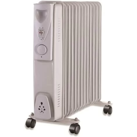 Marco Paul Radiator Heater 3000w 13 Fin White Oil Filled Radiator With 3 Heat Settings Portable Energy Efficient Electric Heater Small Compact Floor Standing Room Heater With Adjustable Heat Control