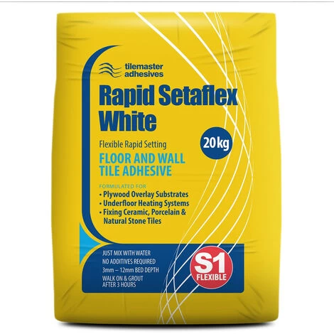 Tilemaster Setaflex White 20kg Rapid Set Tile Adhesive