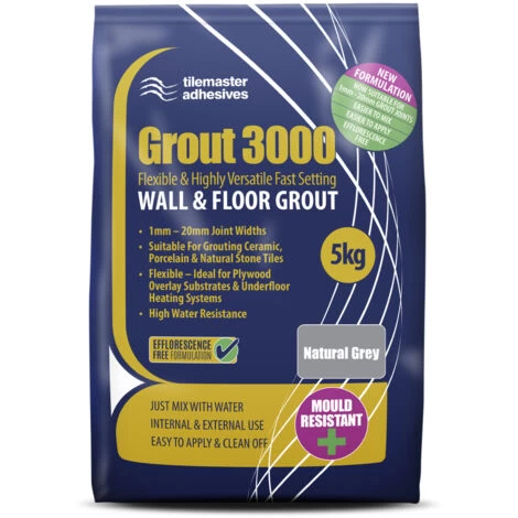 Tilemaster 3000 Natural Grey 5kg Tile Grout