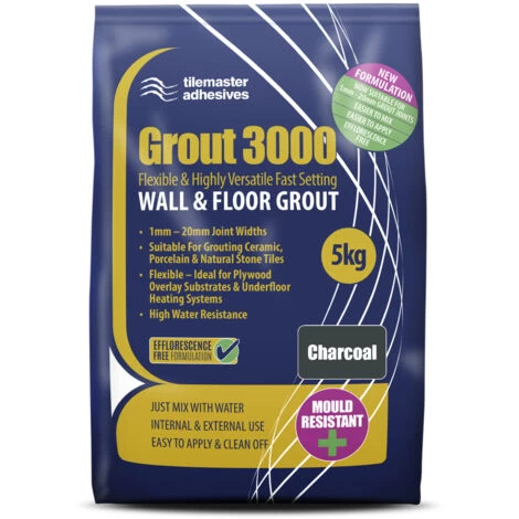 Tilemaster 3000 Charcoal 5kg Tile Grout