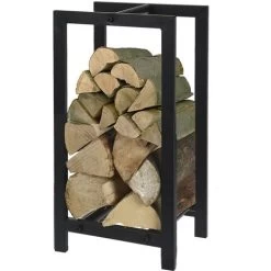 Idooka Rectangular Square Log Basket Storage Outdoor Indoor Fireplace Accessories Store - 8200400