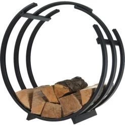 Idooka Circular Round Log Basket Storage Outdoor Indoor Fireplace Accessories Store - 8200380