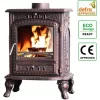 6KW Woodburning Stove Cast Iron Fireplace Log Burner Antique Bronze Defra Approved Eco Design