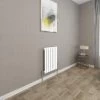 Sky Oval Column Radiator 600x413mm Grey White Horizontal Radiator Single Modern Central Heating Radiators Designer Radiators
