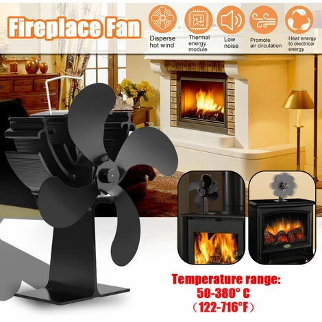 4 Blades Home Foyer Fan, Efficient Heat Distribution Fans A - Image 3