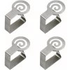 Thickened Tablecloth Clip Stainless Steel Adjustable Tablecloth Clip Non-slip Tablecloth Clip Table Cover Clamps Outdoor And Indoor Spiral Pattern For Outdoor Tablecloth 4 Pcs