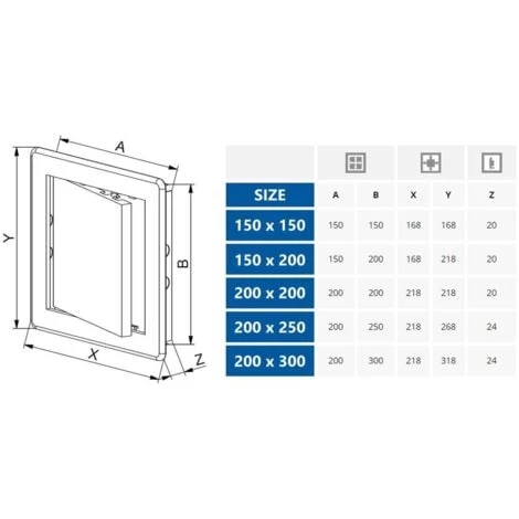 150x150mm ABS Brown Plastic Durable Inspection Panel Hatch Wall Access Door - Image 2