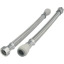 Speedfit 15mm X 1/2'' 300mm Union Nut Braided Flexi Hose Pk2