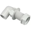Floplast 21.5mm White PVCu Overflow Bent Tank Connector - Pack Of 10