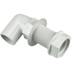 Floplast 21.5mm White PVCu Overflow Bent Tank Connector - Pack Of 10