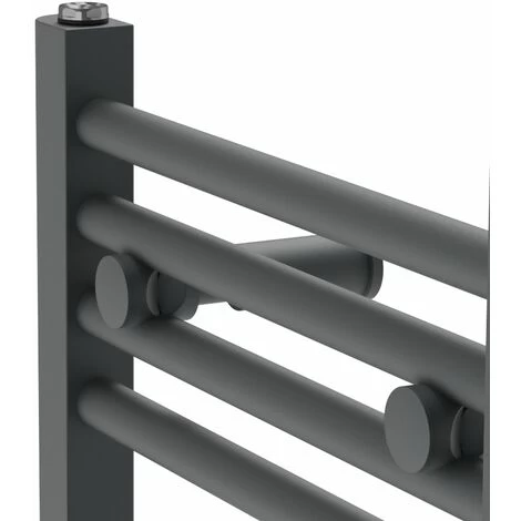Prefilled Thermo LCD Display Electric Heated Towel Rail Straight Rads Radiator 700x400mm - 300W - Anthracite - Image 2