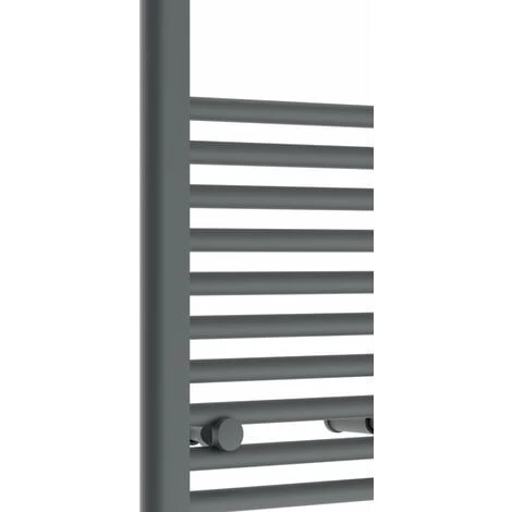 Prefilled Thermo LCD Display Electric Heated Towel Rail Straight Rads Radiator 700x400mm - 300W - Anthracite - Image 3