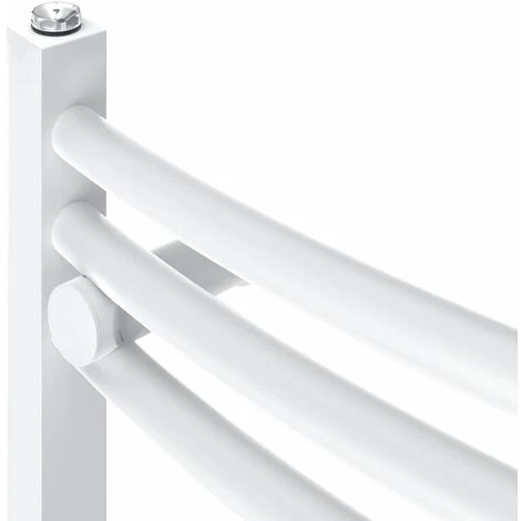 Prefilled Curved Electric LCD Display Thermo Heated Towel Radiator White 1000x500mm 400W - Image 2