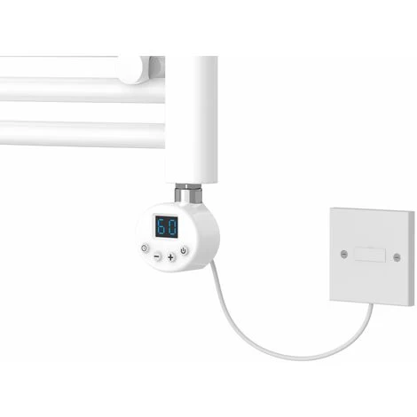 Prefilled Curved Electric LCD Display Thermo Heated Towel Radiator White 1000x500mm 400W - Image 4