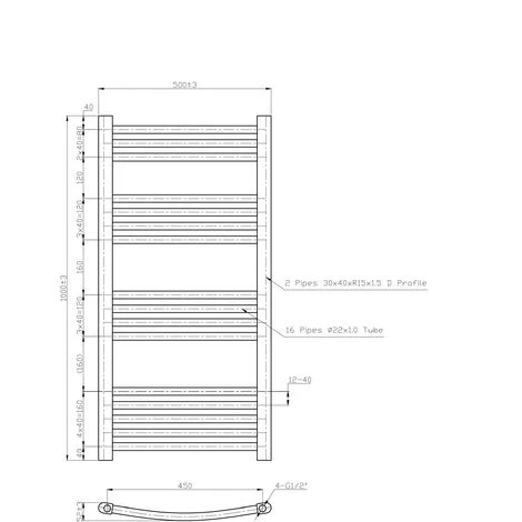 Prefilled Curved Electric LCD Display Thermo Heated Towel Radiator White 1000x500mm 400W - Image 5