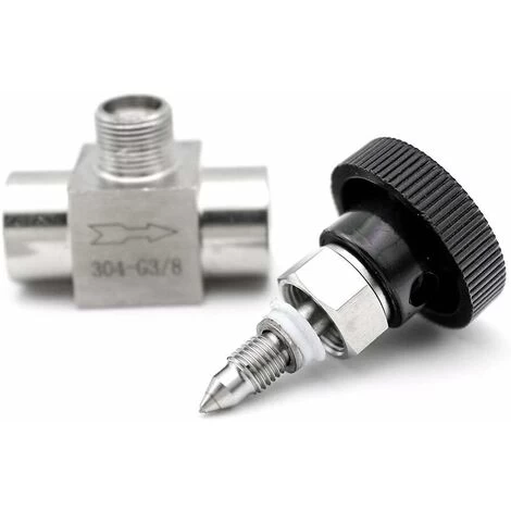 Valve 1/81/4 3/81/2 BSP NPT Stainless Steel Female SS 304 Tube Turn Off Adjustable Needle Valve For Water Gas Oil (Specification: 3/8, Thread Type: BSPP) - Image 2