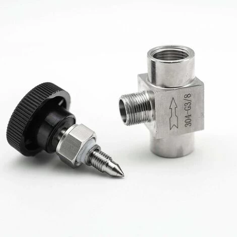 Valve 1/81/4 3/81/2 BSP NPT Stainless Steel Female SS 304 Tube Turn Off Adjustable Needle Valve For Water Gas Oil (Specification: 3/8, Thread Type: BSPP) - Image 3