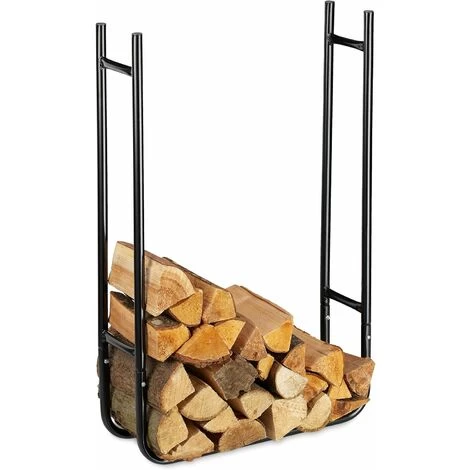 90 X 60 X 20 Cm Black Metal Indoor And Outdoor Fine Fireplace Wood Rack