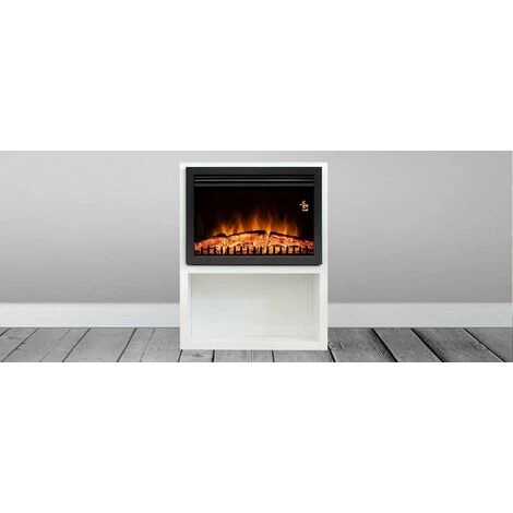 Free-standing Electric Fireplace With Heater, Realistic LED Flame EffectArtificial Fire With Switchable Heating Radiator - Image 2
