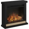 TAGU Hagen Flame Effect Electric Fireplace - Electric Fireplace With Heater, 1500W, 7 Day Programmable, Remote Control (Deep Black)