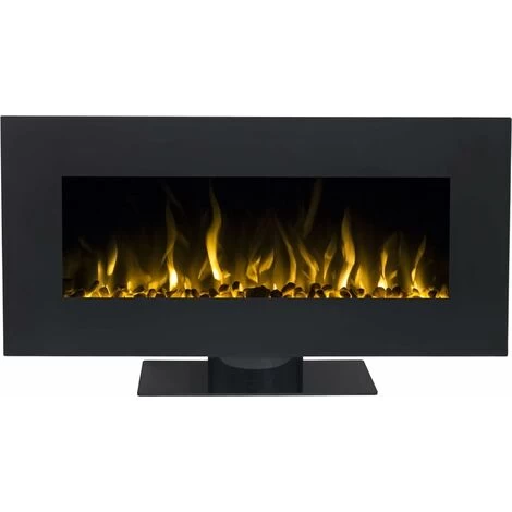 Lightning Electric Wall Mounted Fireplace With Realistic LED Flame Effect Heater Artificial Fire With Switchable Heating Radiator, Thermostat With Decoration - Image 3