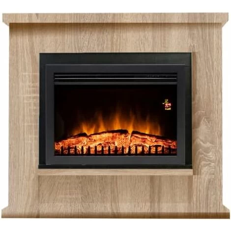 Free-standing Electric Fireplace With Heating - Artificial Fire With Switchable Heating Radiator - Thermostat