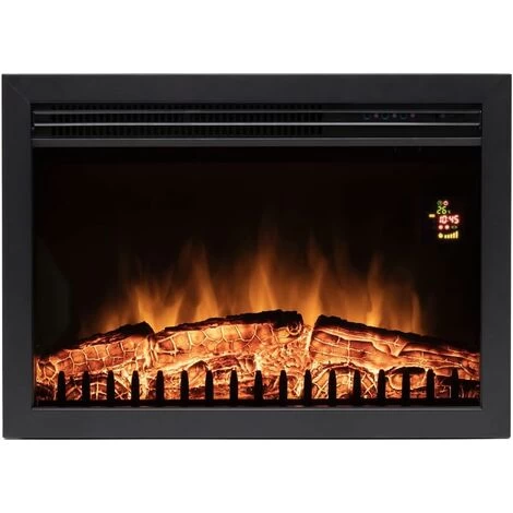 Free-standing Electric Fireplace With Heating - Artificial Fire With Switchable Heating Radiator - Thermostat - Image 2