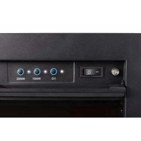 Free-standing Electric Fireplace With Heating - Artificial Fire With Switchable Heating Radiator - Thermostat - Image 3