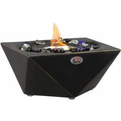 HOMCOM Tabletop Bio Ethanol Fireplace With 0.4L Tank And Fire Cover, Black