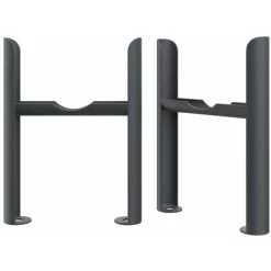 Traditional 4 Column Radiator Cast Iron Style Heating Rads Radiator Feet Anthracite