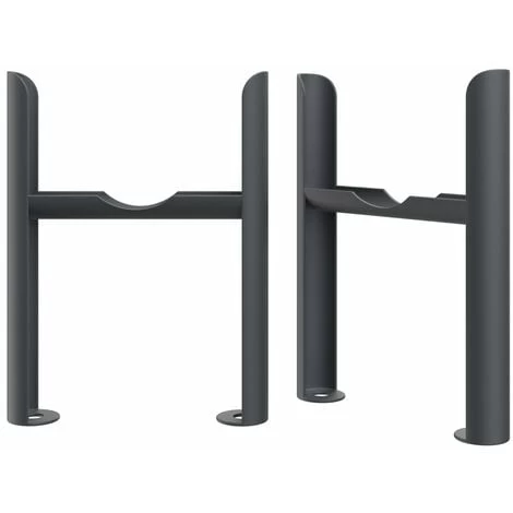 Traditional 4 Column Radiator Cast Iron Style Heating Rads Radiator Feet Anthracite