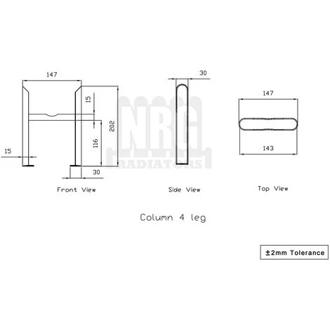 Traditional 4 Column Radiator Cast Iron Style Heating Rads Radiator Feet Anthracite - Image 2