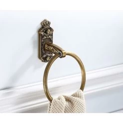 Antique Bathroom Carved Bathroom Hardware Set Creative Rectangular Bathroom Accessories Set