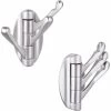2 PCS Towel Hooks, One Angle Flexible Metal Coat Hook, Bath Towel Holder, Heavy Duty Coat Hanger