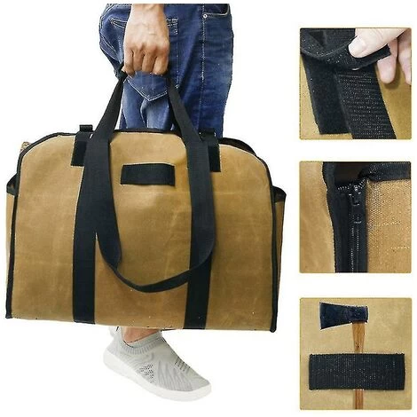 Firewood Storage Bag Outdoor Camping Wood Log Carrier Match Bag - Image 2